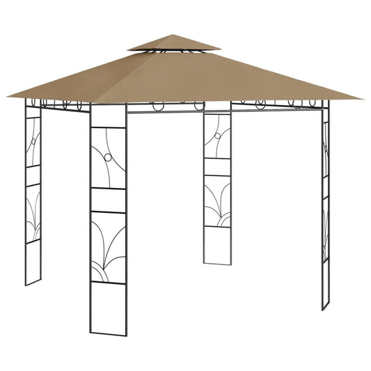 Gazebo 3x3x2.7 m Taupe 160 g/m