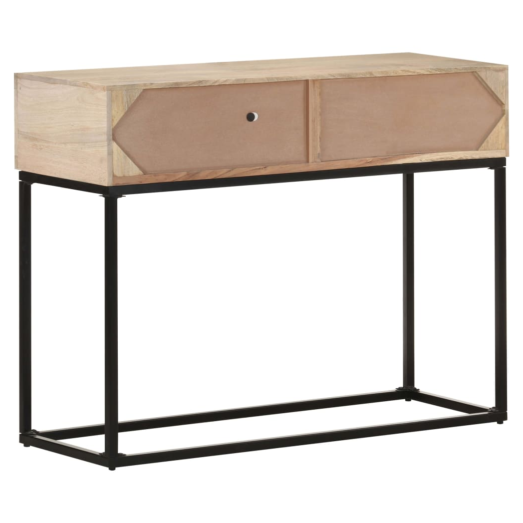 Console Table 100x35x76 cm Solid Mango Wood and Natural Cane