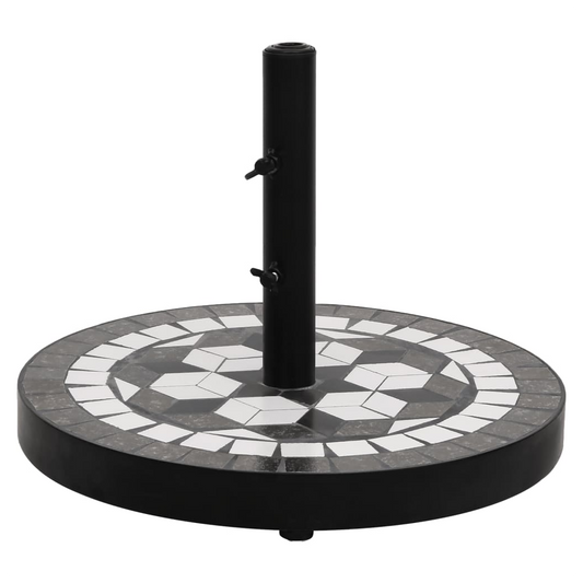 Parasol Base Black and White Round 12 kg