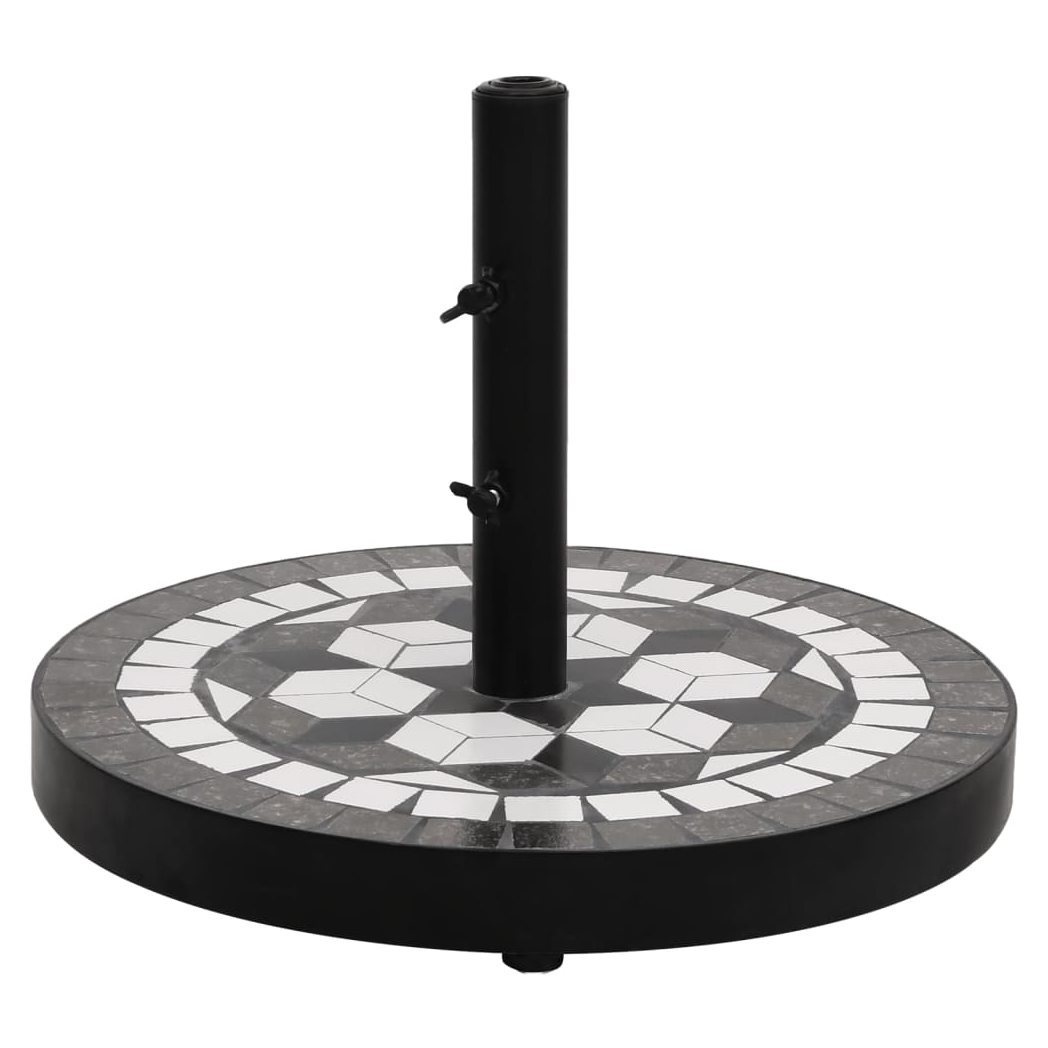 Parasol Base Black and White Round 12 kg