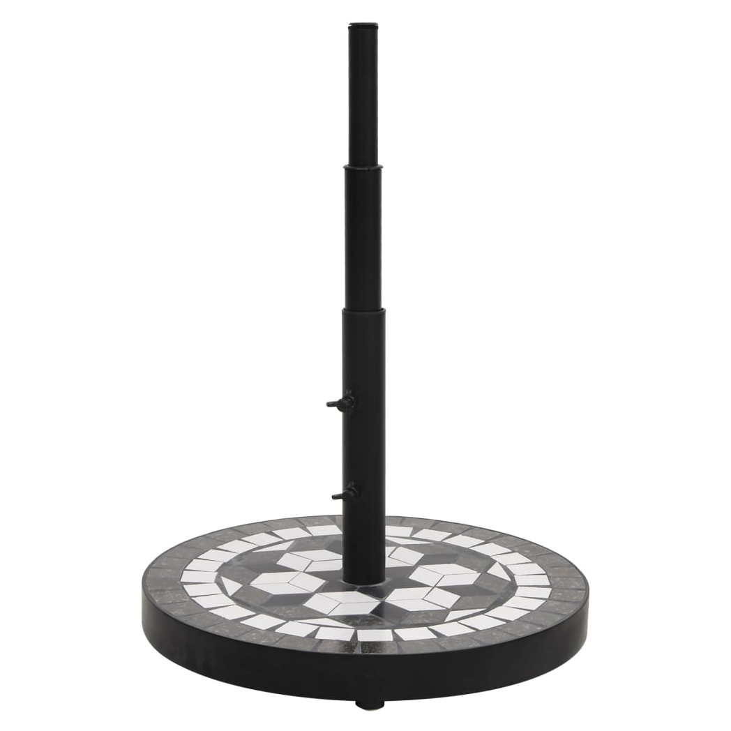 Parasol Base Black and White Round 12 kg