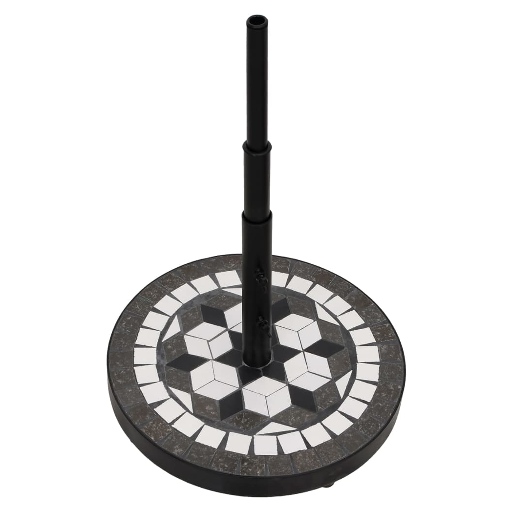 Parasol Base Black and White Round 12 kg