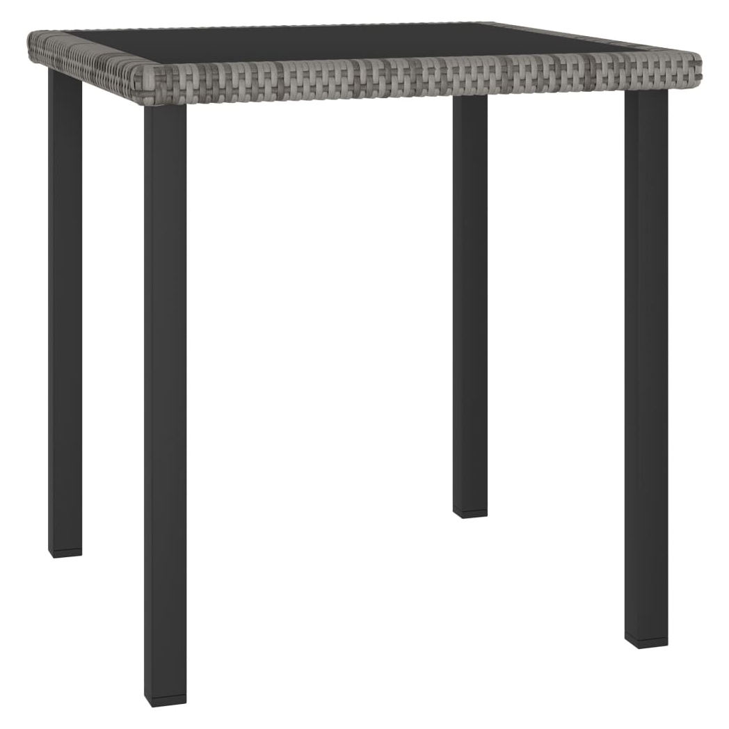 5 Piece Outdoor Dining Set Poly Rattan Grey