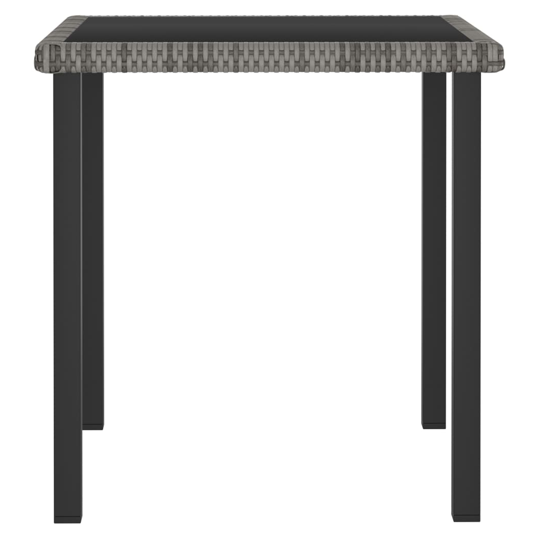 5 Piece Outdoor Dining Set Poly Rattan Grey