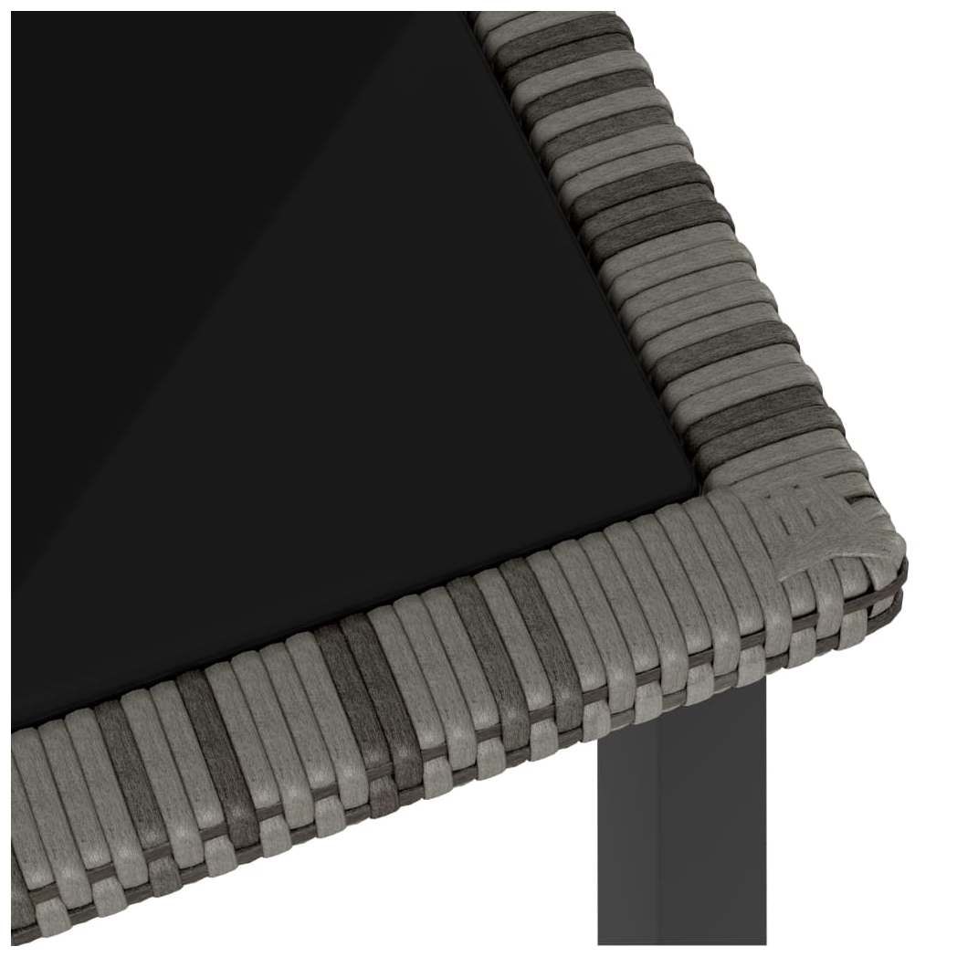 5 Piece Outdoor Dining Set Poly Rattan Grey