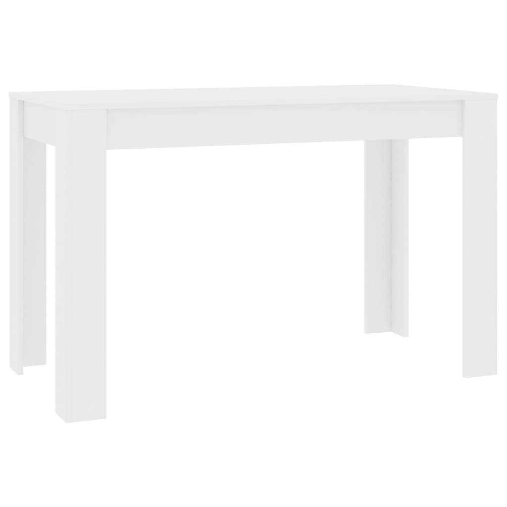 Dining Table White 120x60x76 cm Engineered Wood