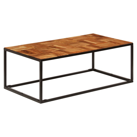 Coffee Table 110x60x40 cm Solid Acacia Wood and Steel