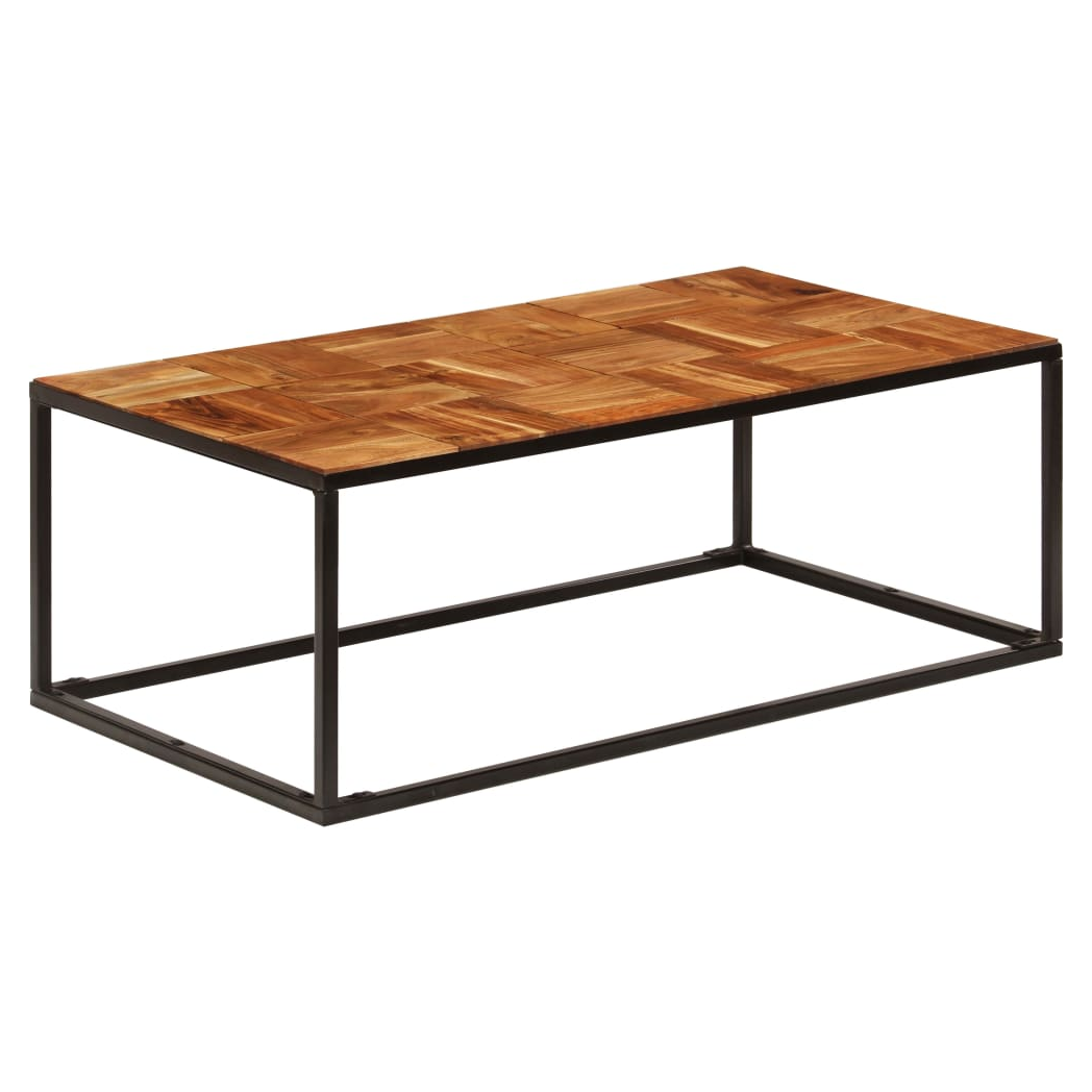 Coffee Table 110x60x40 cm Solid Acacia Wood and Steel