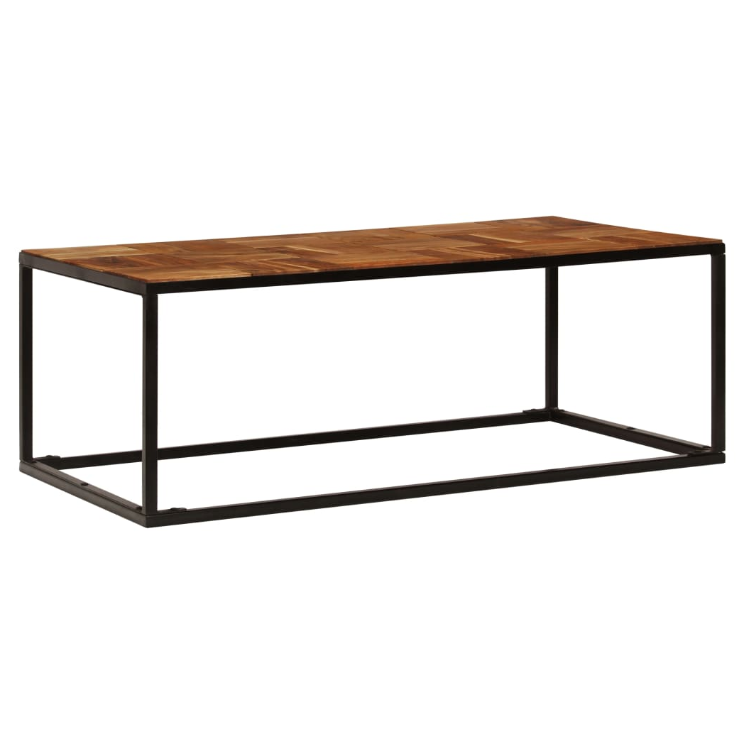 Coffee Table 110x60x40 cm Solid Acacia Wood and Steel