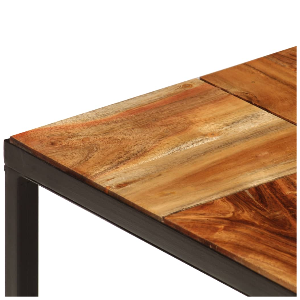 Coffee Table 110x60x40 cm Solid Acacia Wood and Steel