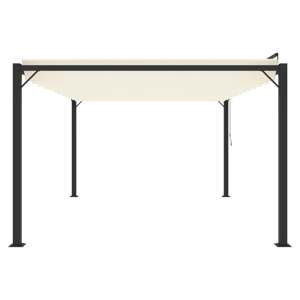 Gazebo with Louvered Roof 3x4 m Cream Fabric and Aluminium