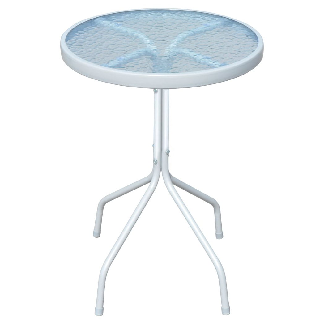 3 Piece Bistro Set Steel Black