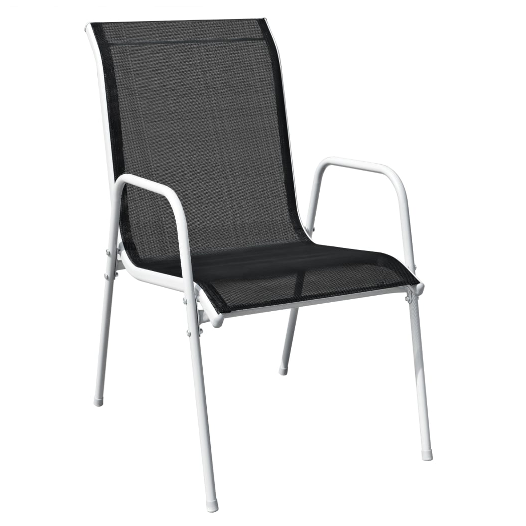 3 Piece Bistro Set Steel Black