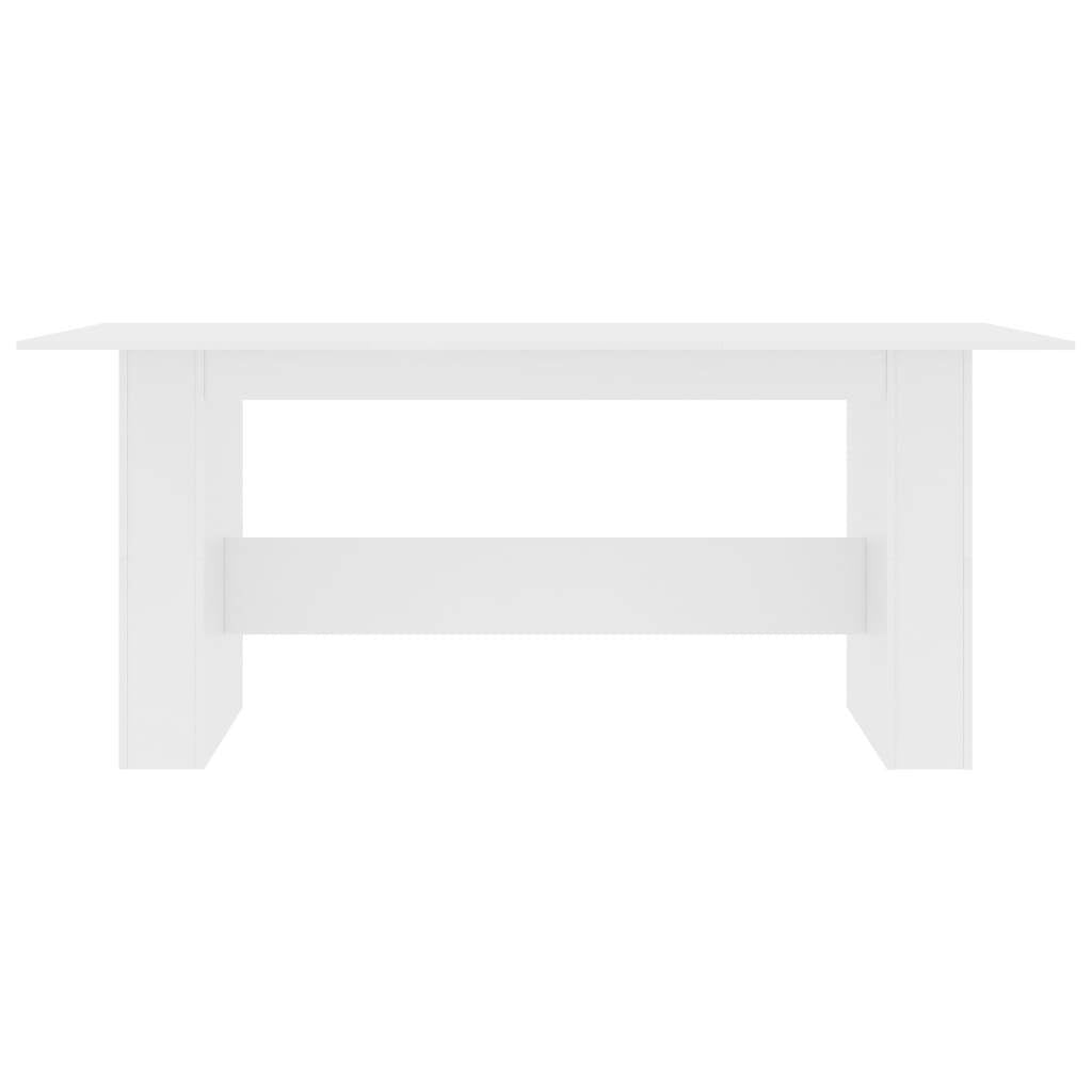 Dining Table White 180x90x76 cm Engineered Wood