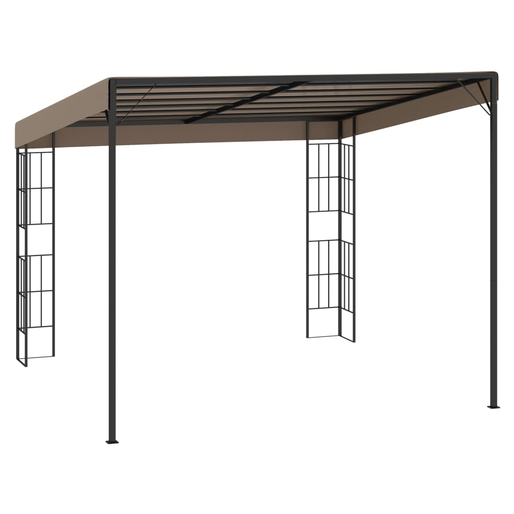 Wall-mounted Gazebo 3x3 m Taupe Fabric