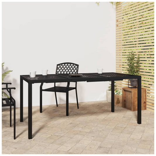 Garden Table Anthracite 165x80x72 cm Steel