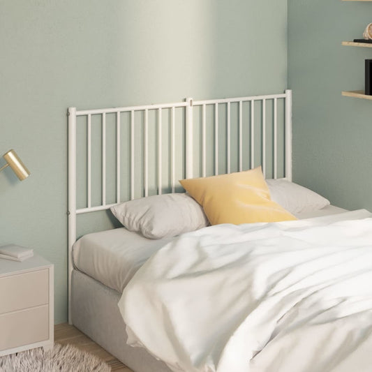 Metal Headboard White 120 cm