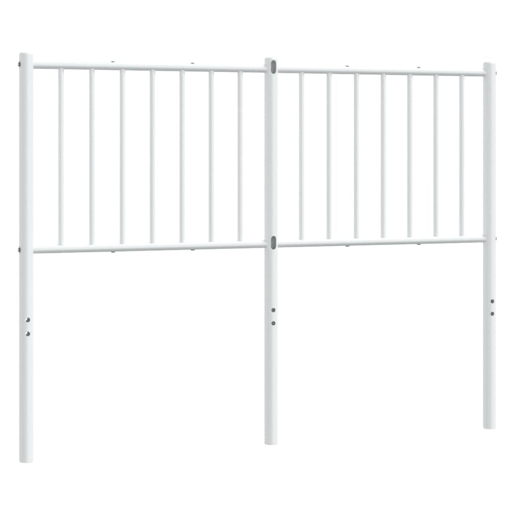 Metal Headboard White 120 cm