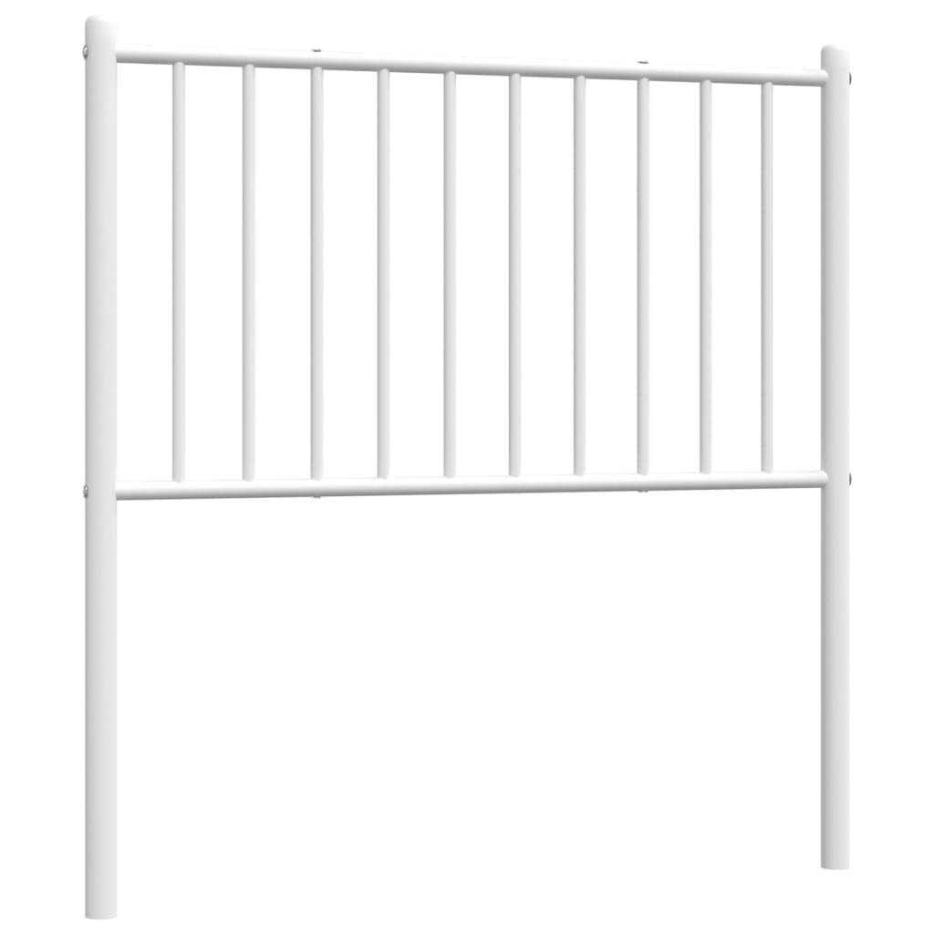 Metal Headboard White 80 cm