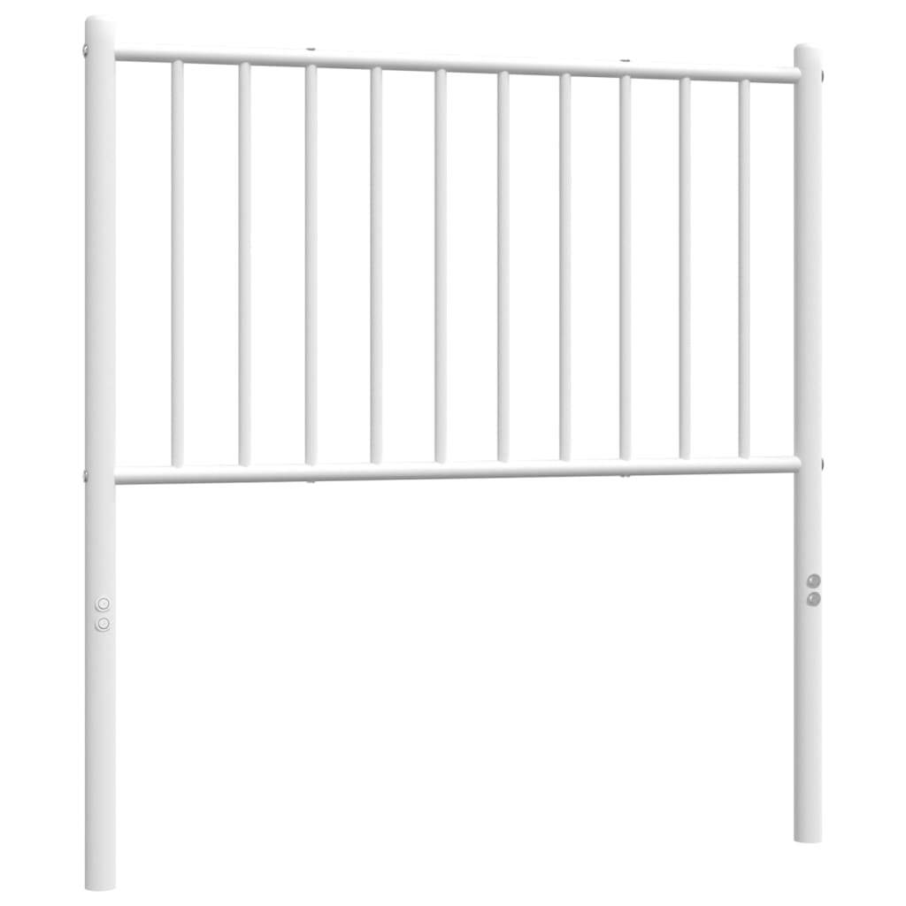 Metal Headboard White 80 cm