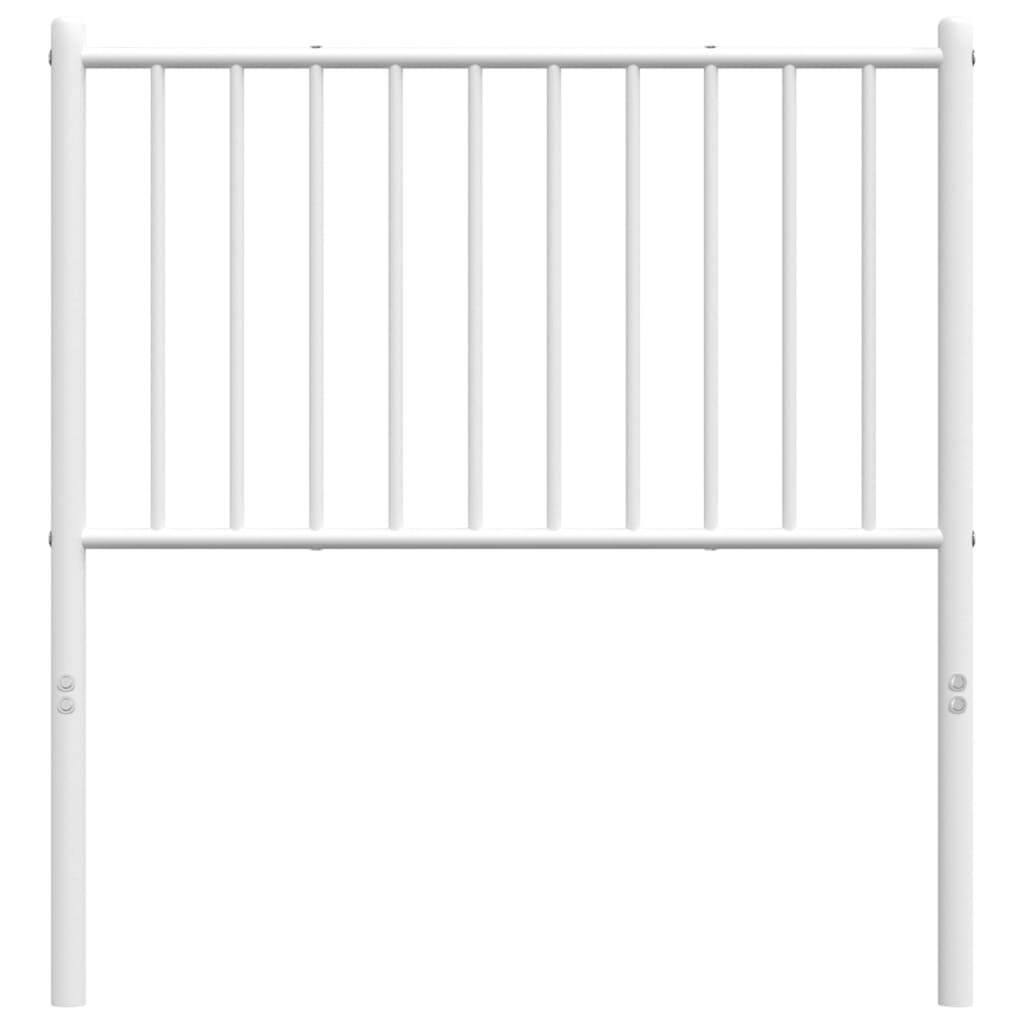 Metal Headboard White 80 cm