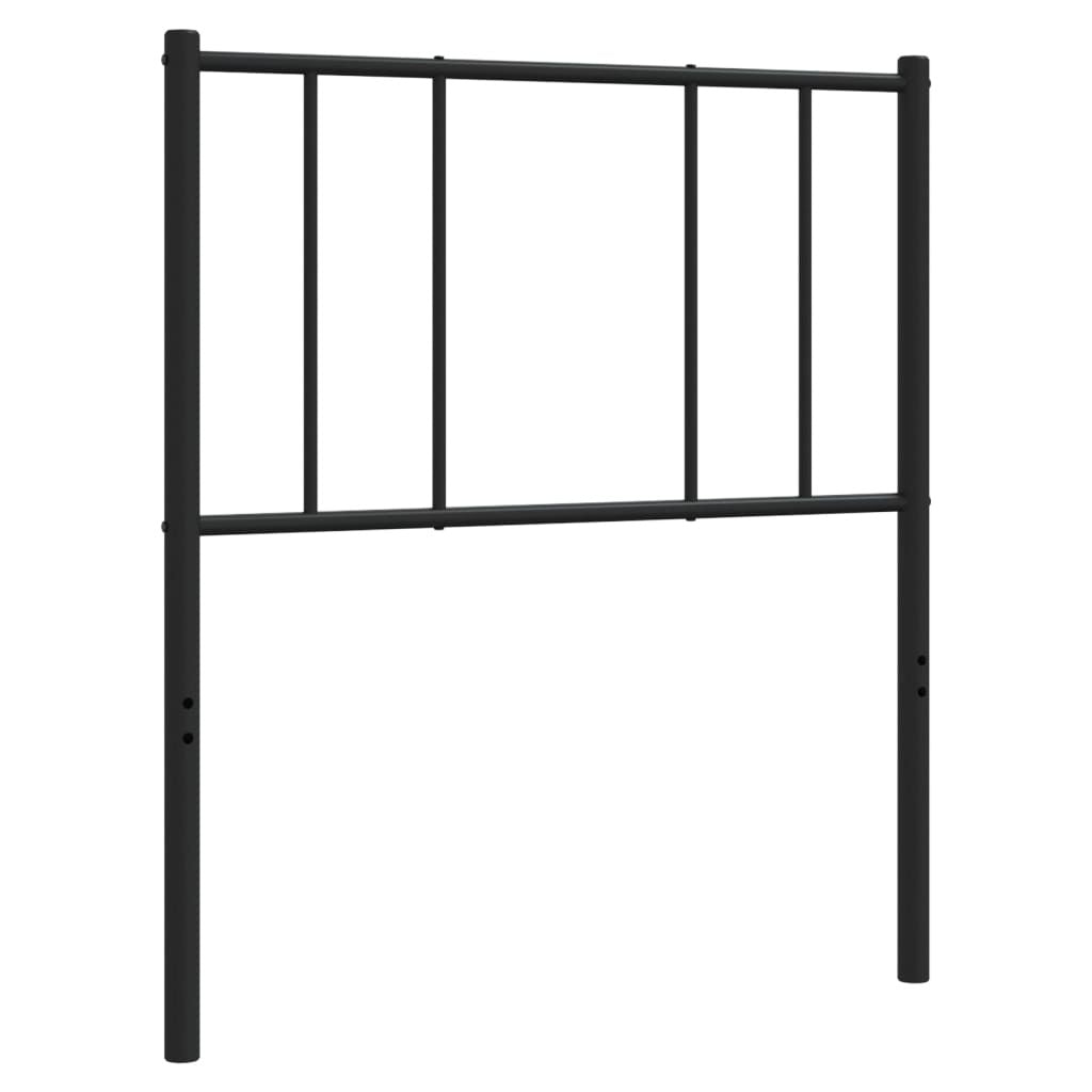 Metal Headboard Black 90 cm