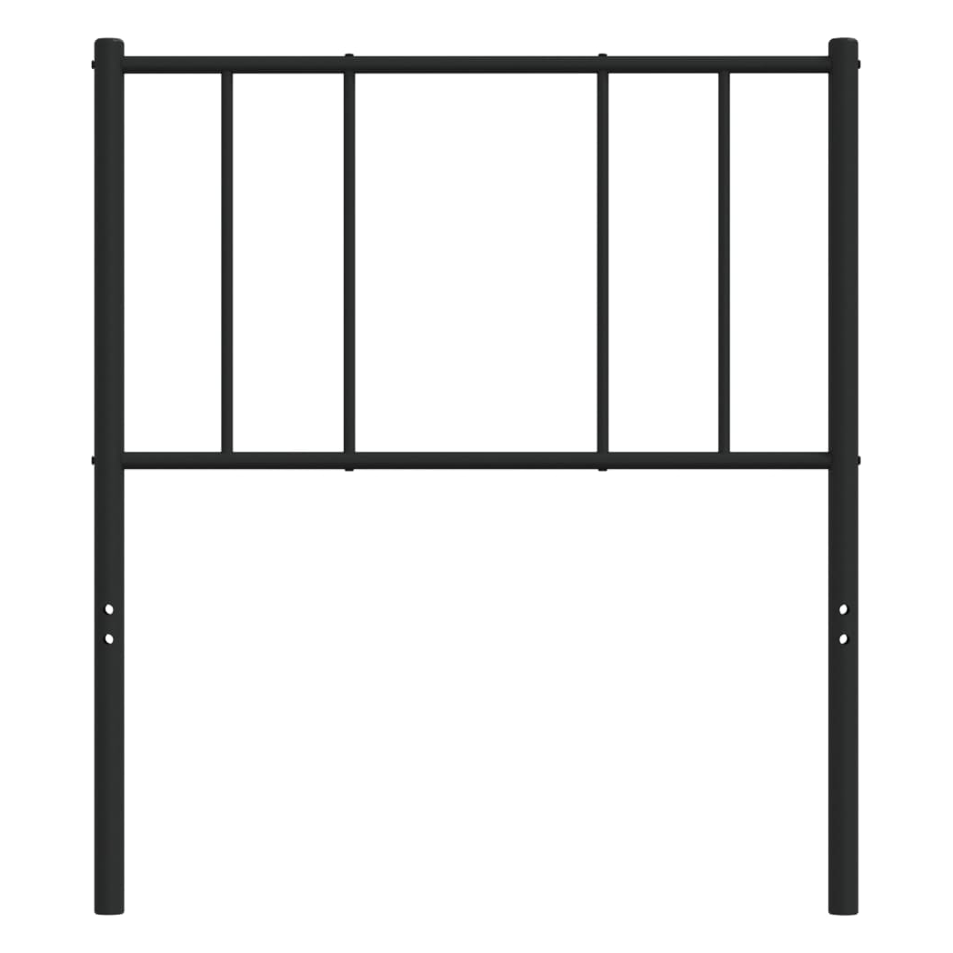 Metal Headboard Black 90 cm