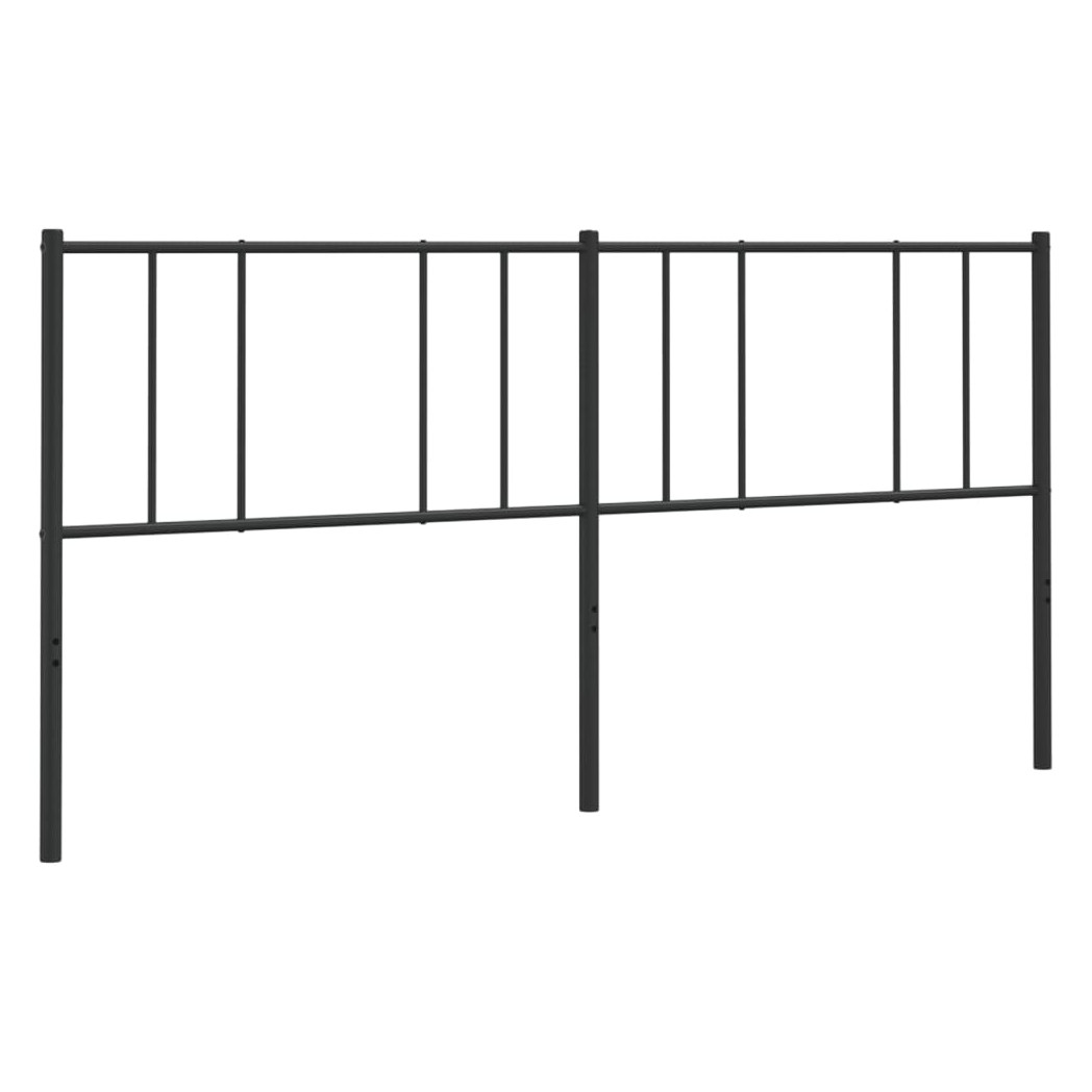 Metal Headboard Black 180 cm