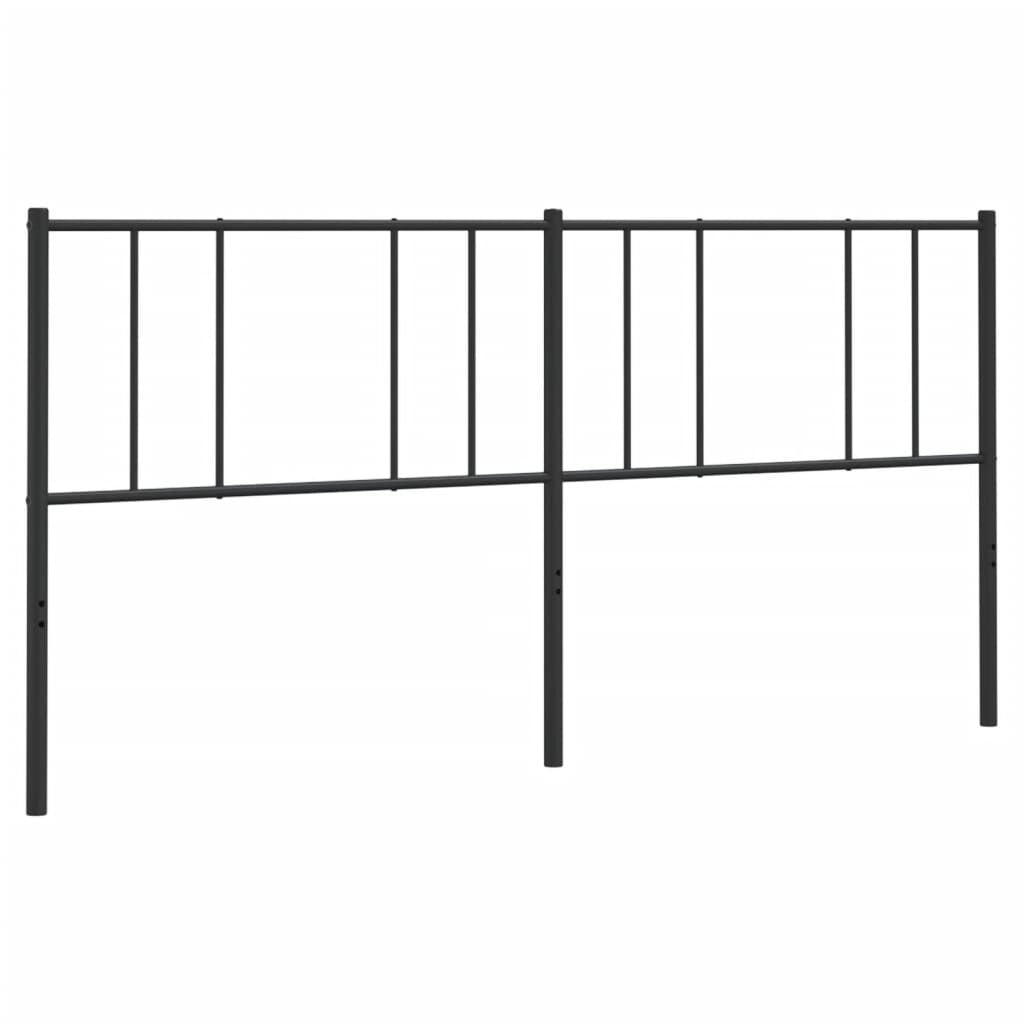 Metal Headboard Black 193 cm