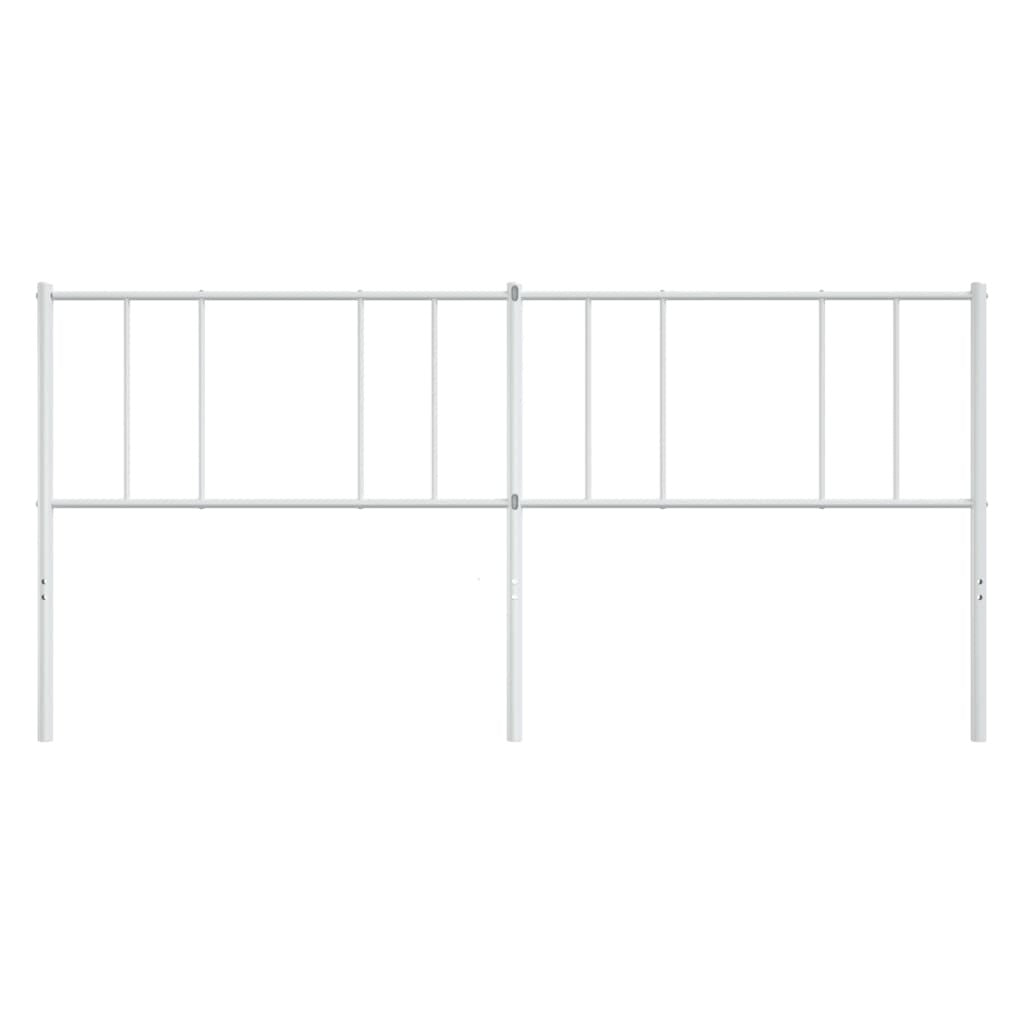 Metal Headboard White 200 cm