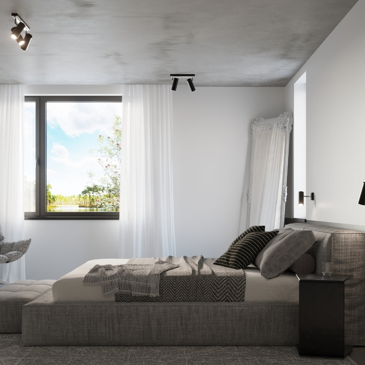 Wall lamp steel Direzione modern Design GU10