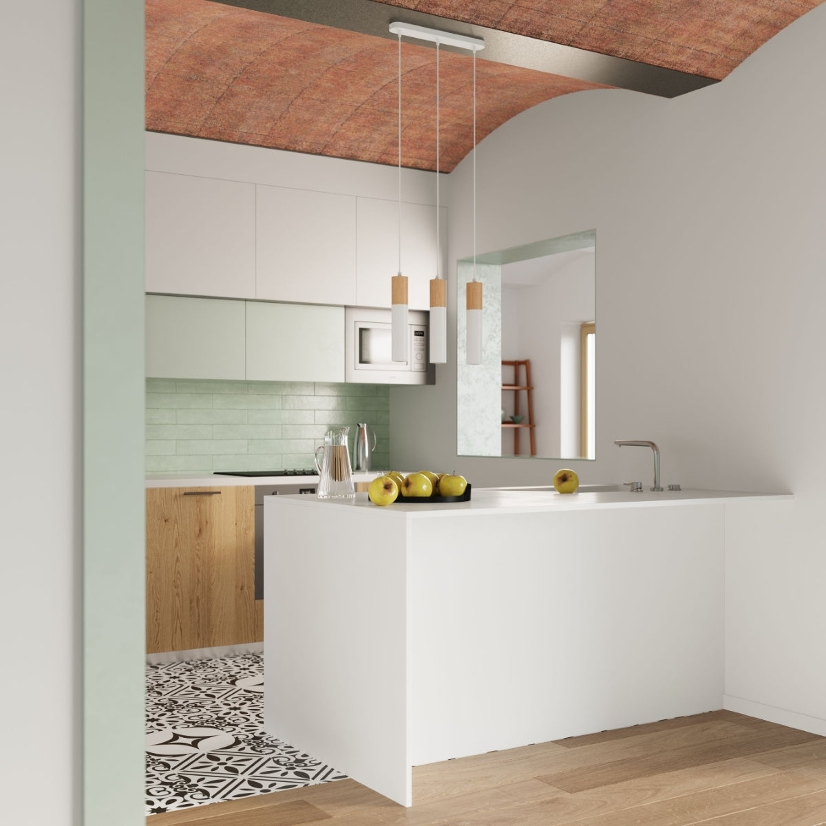 Pendant lamp steel, wood Pablo modern Design GU10