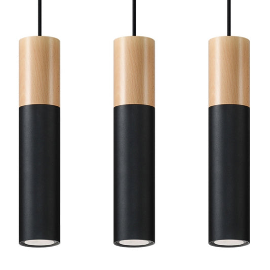 Pendant lamp steel, wood Pablo modern Design GU10