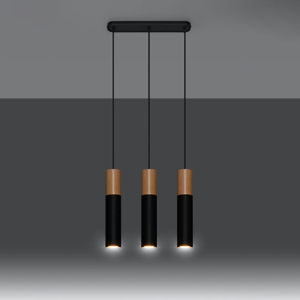 Pendant lamp steel, wood Pablo modern Design GU10