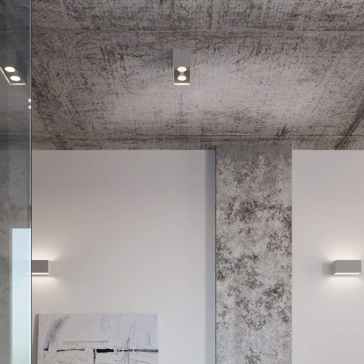 Wall lamp aluminum Quad modern Design G9