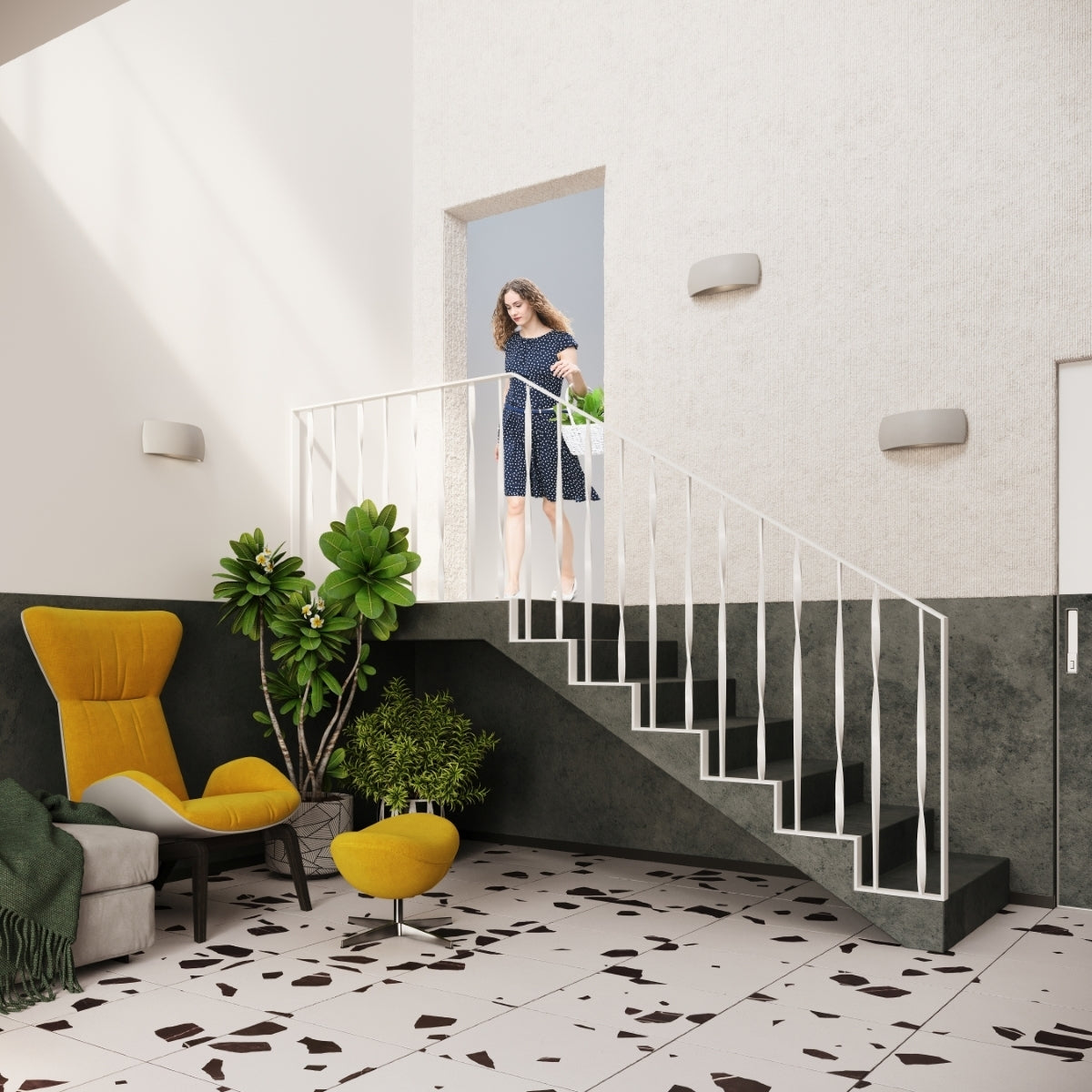 Wall lamp ceramics Pontius modern Design G9