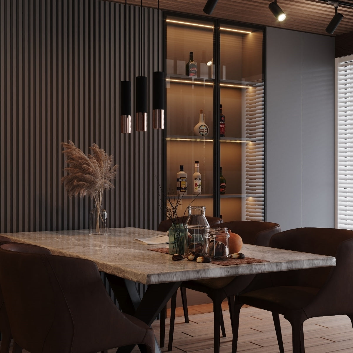 Pendant lamp steel Loopez modern Design GU10