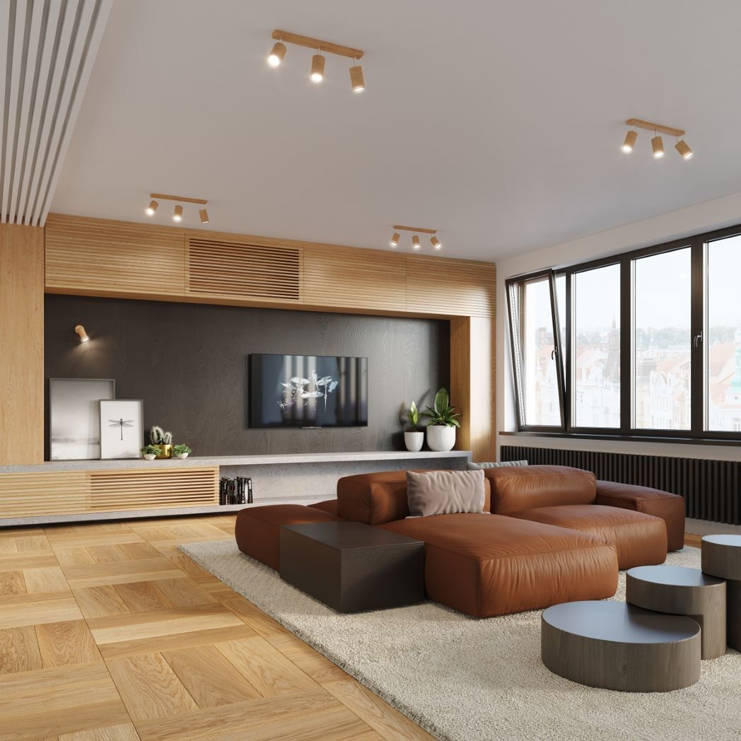 Ceiling lamp wood Berg Scandinavian Design GU10