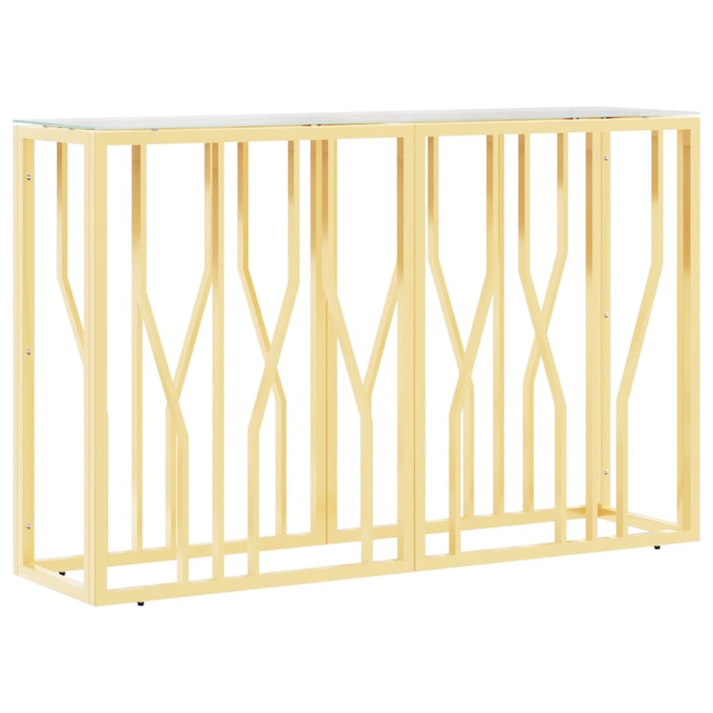 Console Table 110x30x70 cm Stainless Steel and Glass