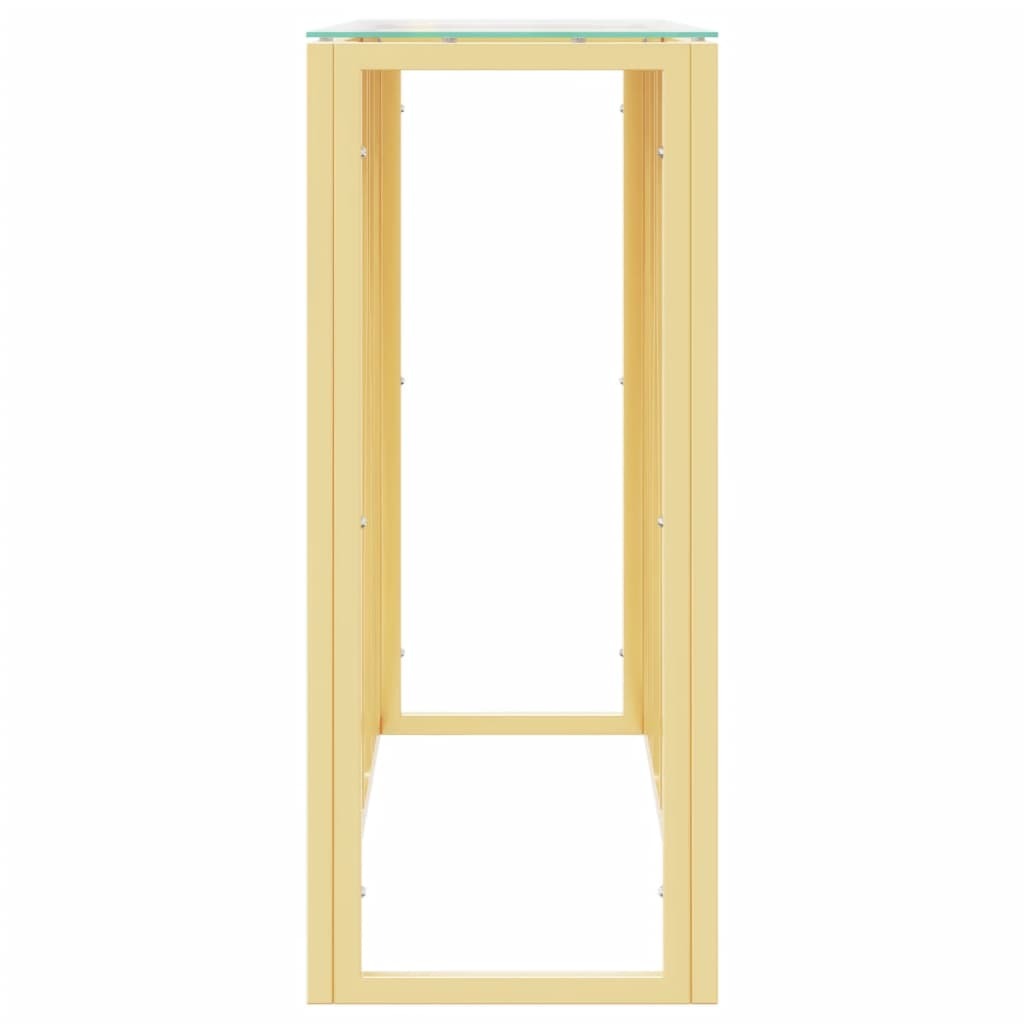 Console Table 110x30x70 cm Stainless Steel and Glass