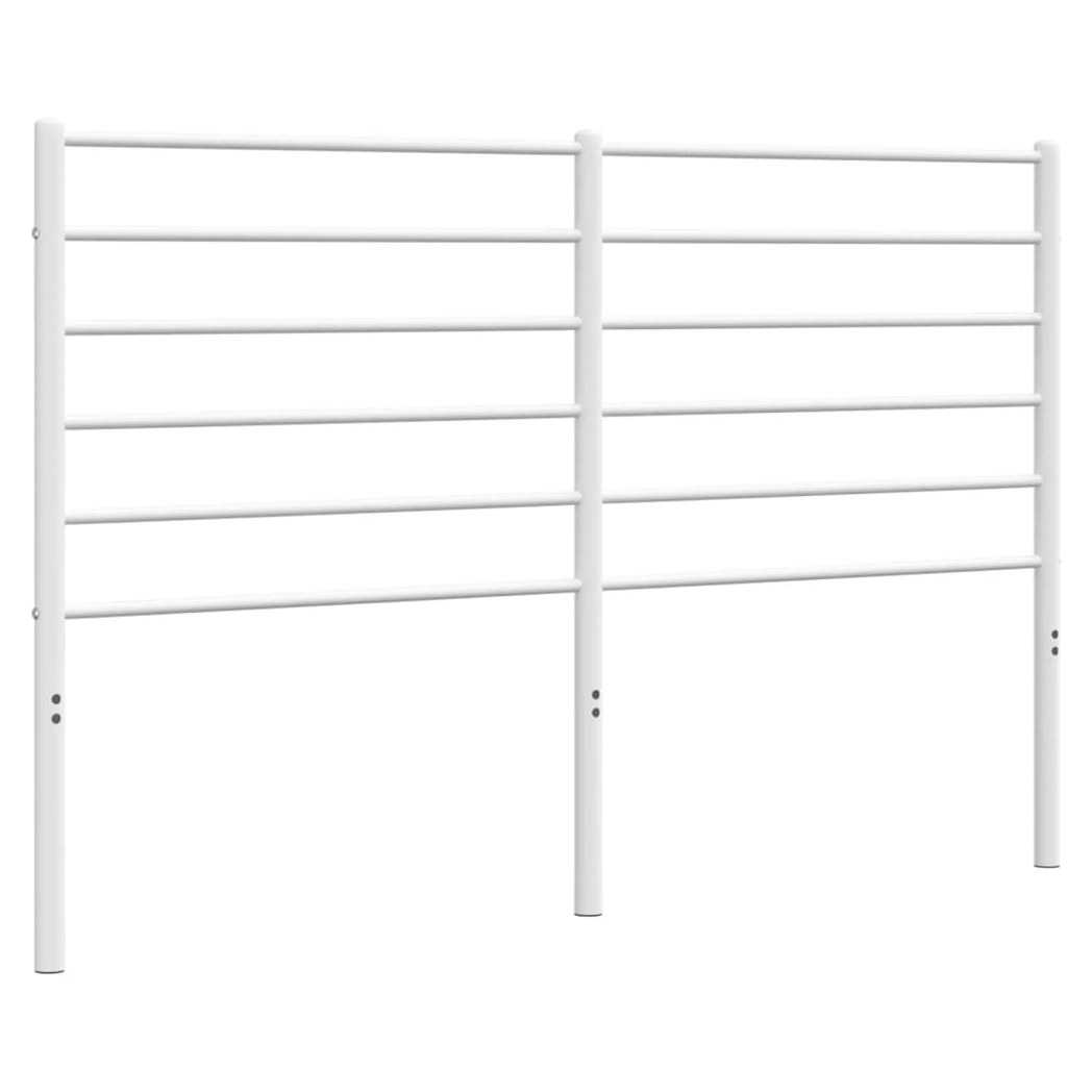 Metal Headboard White 120 cm