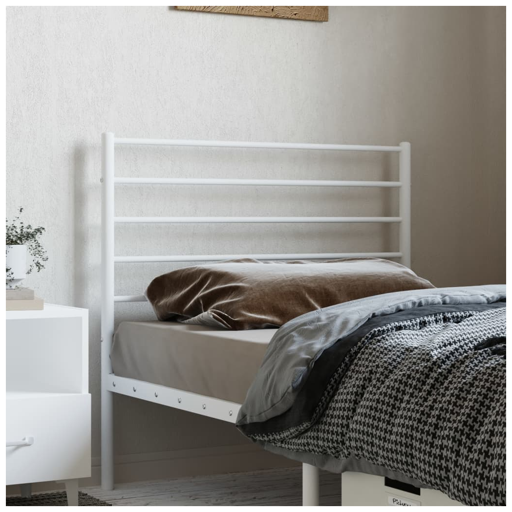 Metal Headboard White 75 cm
