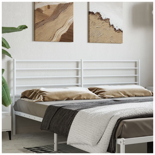 Metal Headboard White 180 cm