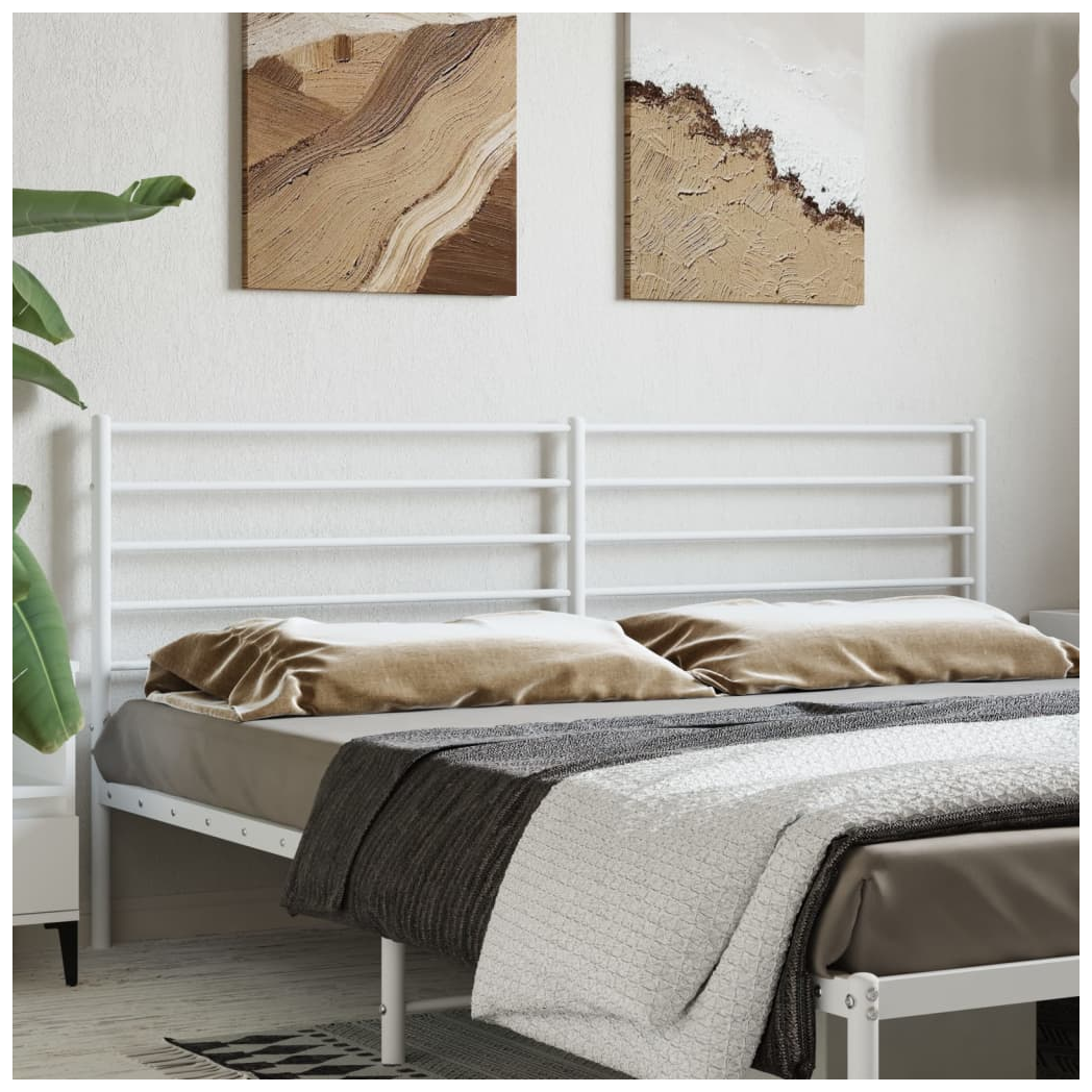 Metal Headboard White 180 cm