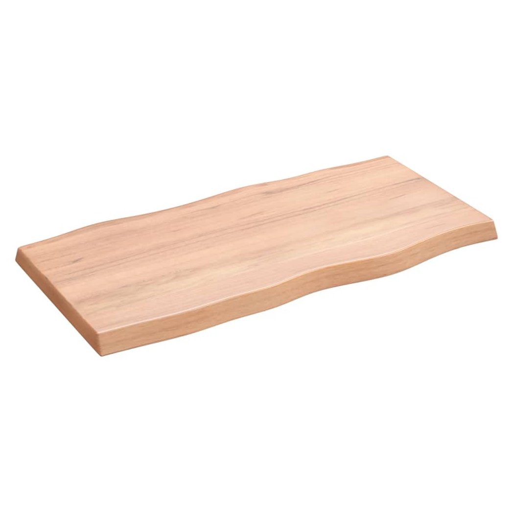 Table Top Light Brown 80x40x(2-4) cm Treated Solid Wood Live Edge