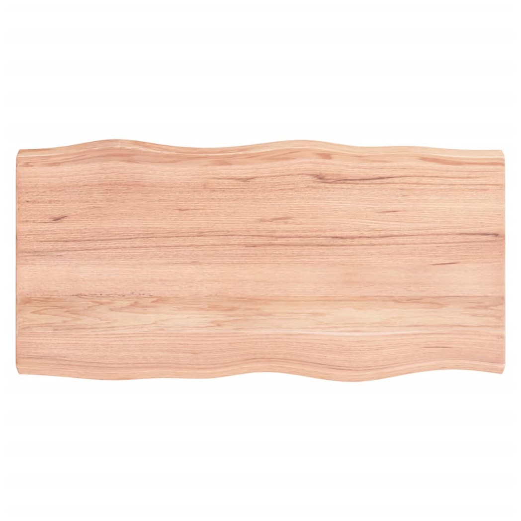 Table Top Light Brown 80x40x(2-4) cm Treated Solid Wood Live Edge