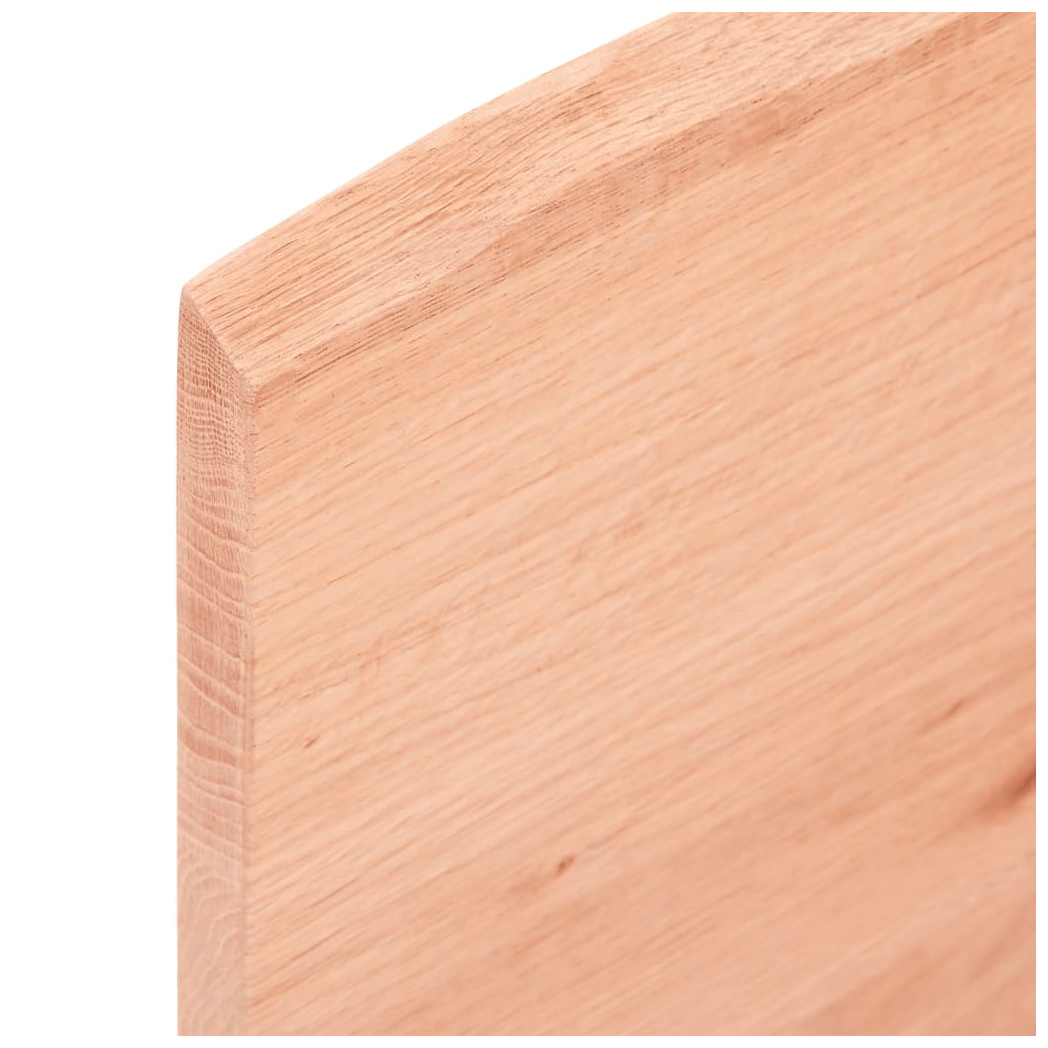 Table Top Light Brown 60x40x2 cm Treated Solid Wood Oak Live Edge