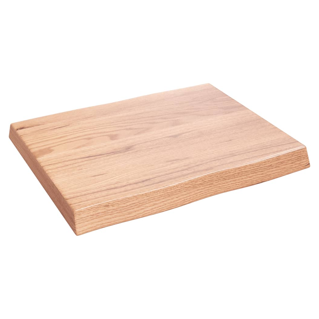 Table Top Light Brown 60x50x(2-6) cm Treated Solid Wood Live Edge