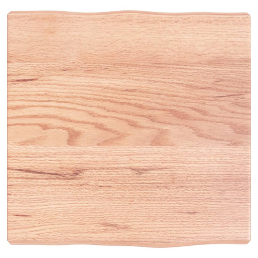 Table Top Light Brown 40x40x(2-4) cm Treated Solid Wood Live Edge