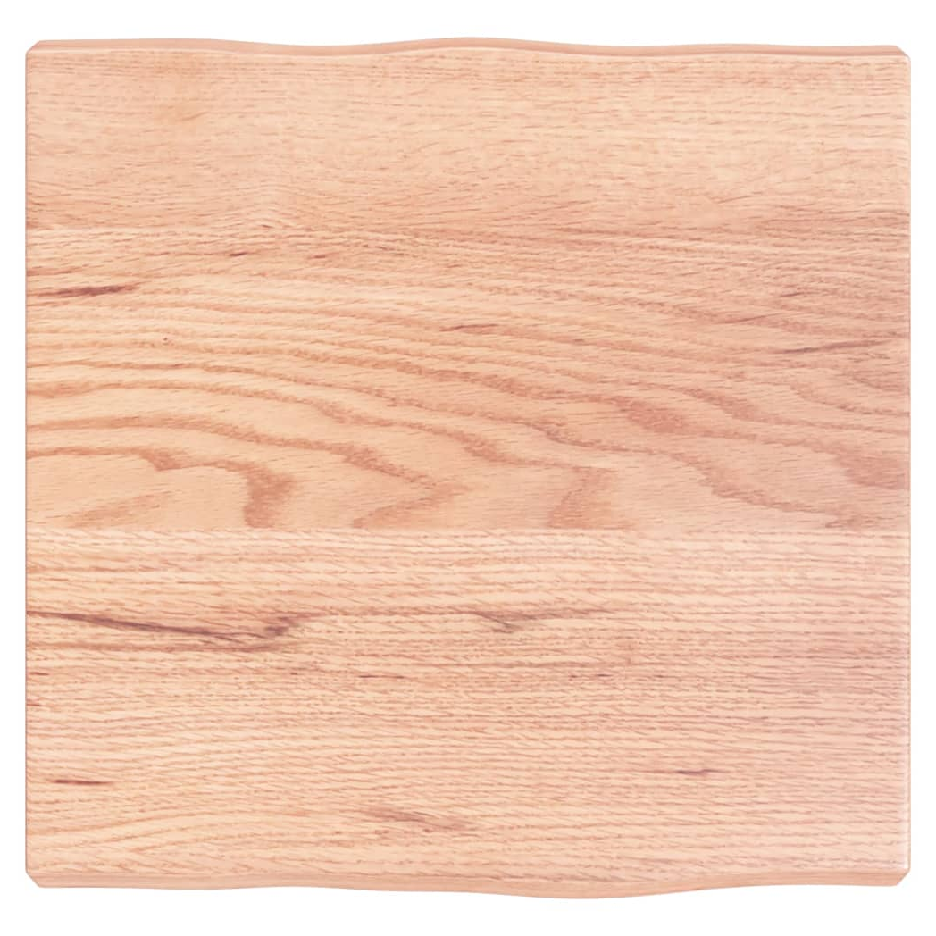 Table Top Light Brown 40x40x(2-4) cm Treated Solid Wood Live Edge